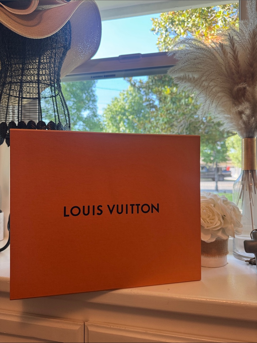 Louis Vuitton Orange Presentation Box with Black Logo